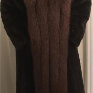 Full length mink coat with matching Fox Tuxedo.